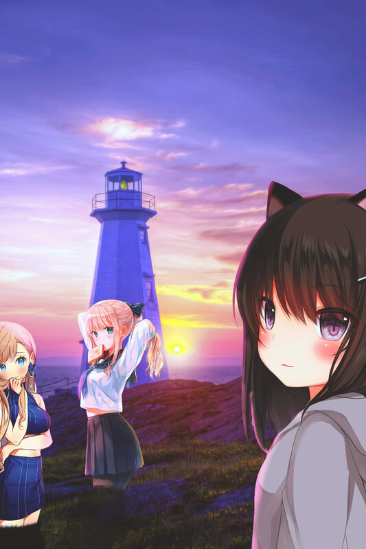Three Girls at Lighthouse