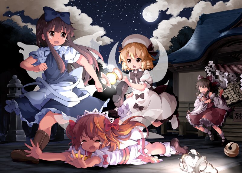 Three Girls at Night — Blue