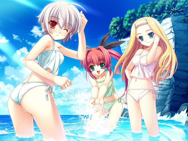 Three girls at the beach