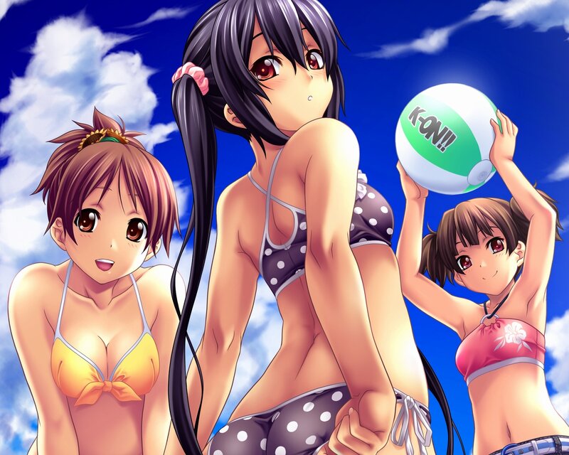 Three girls at the beach