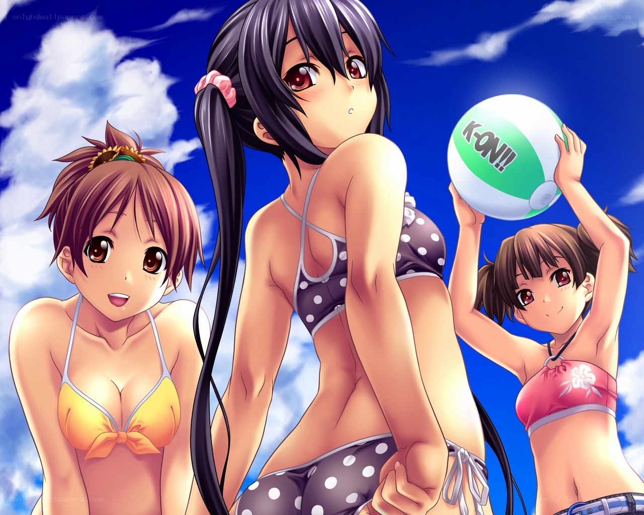Three girls at the beach