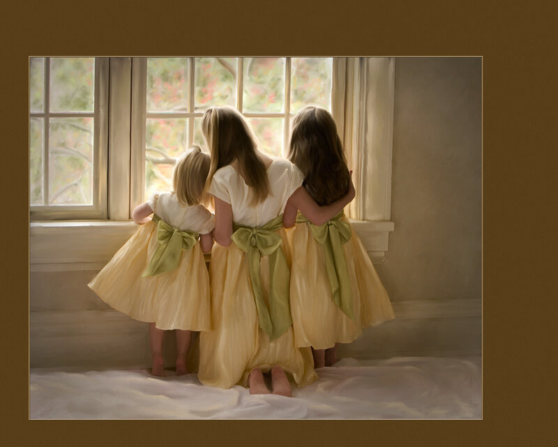 Three Girls at Window