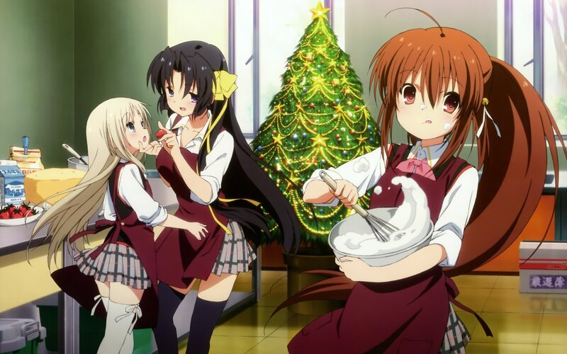 Three Girls Baking — Green, Festive