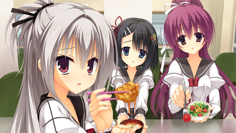 Three Girls Eating Lunch