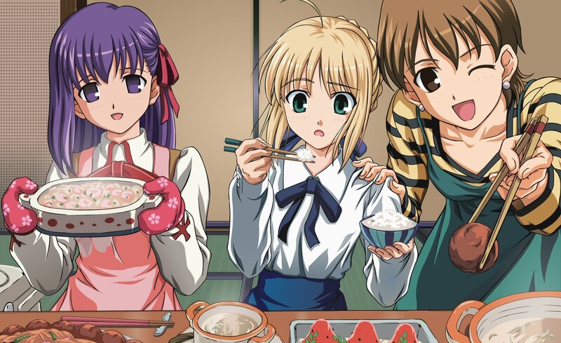 Three Girls Eating Meal