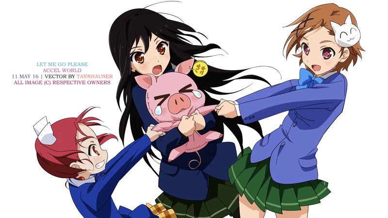 Three Girls Fighting over Pig