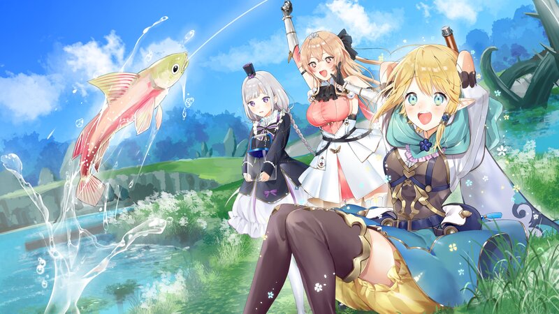 Three Girls Fishing