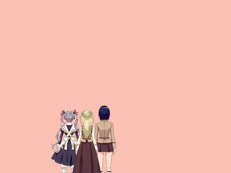 three girls from behind