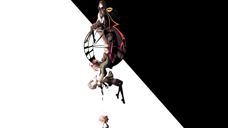 Three Girls Hanging from Clock