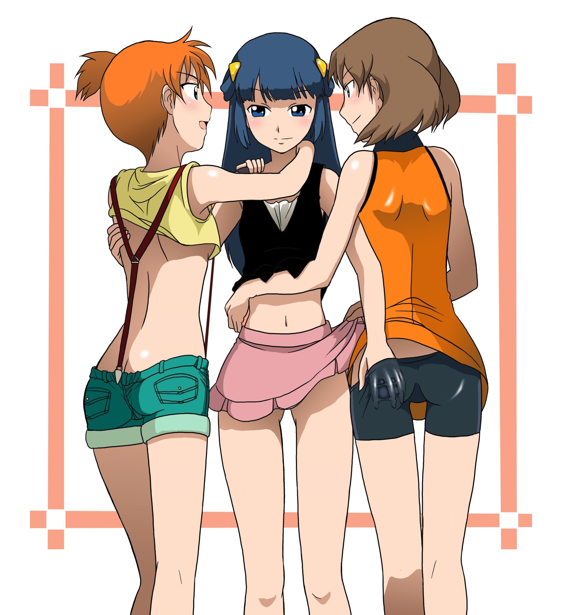 three girls hugging