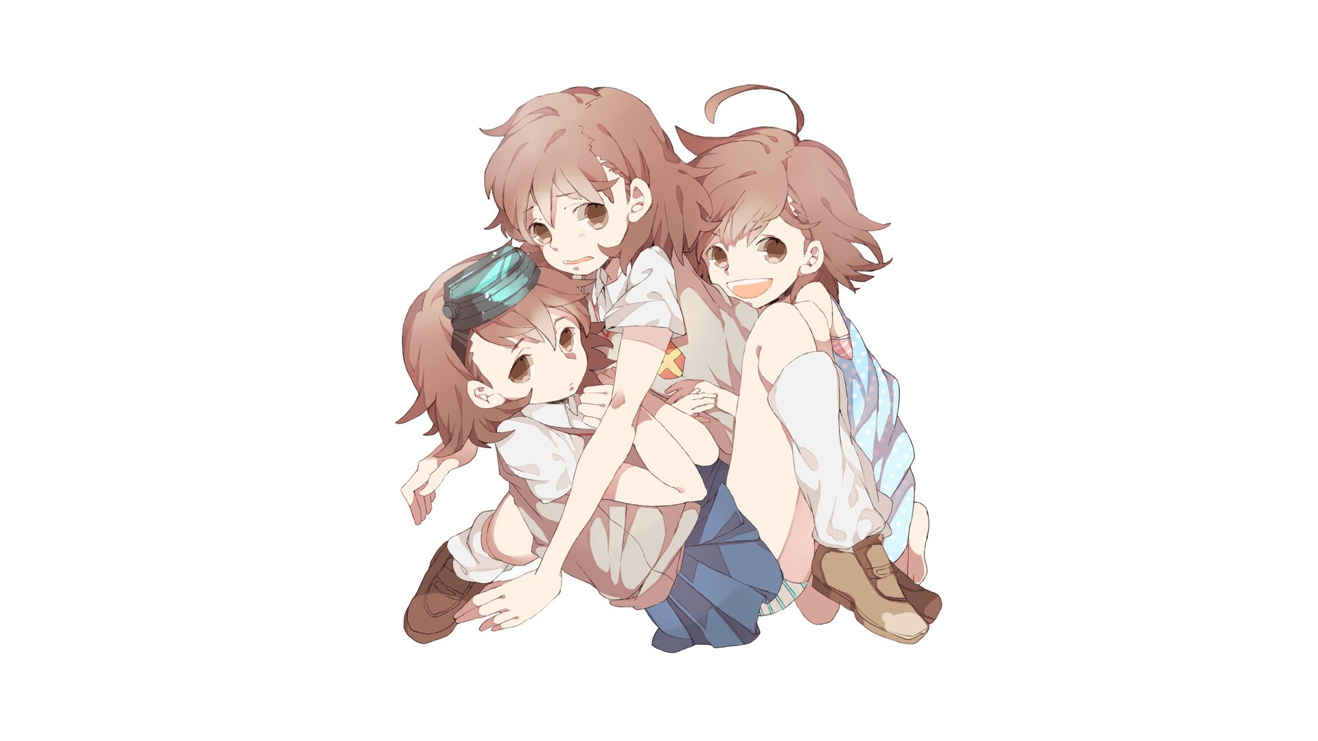 three girls hugging