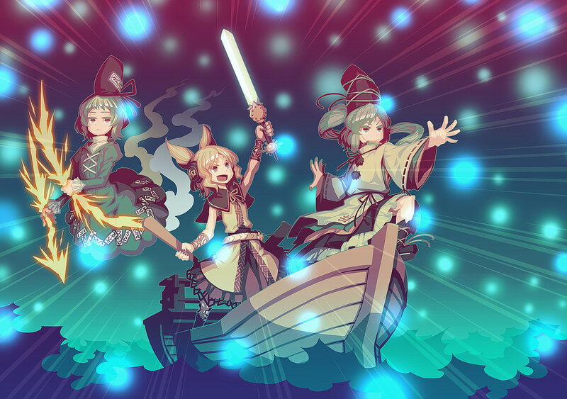 Three Girls in a Boat