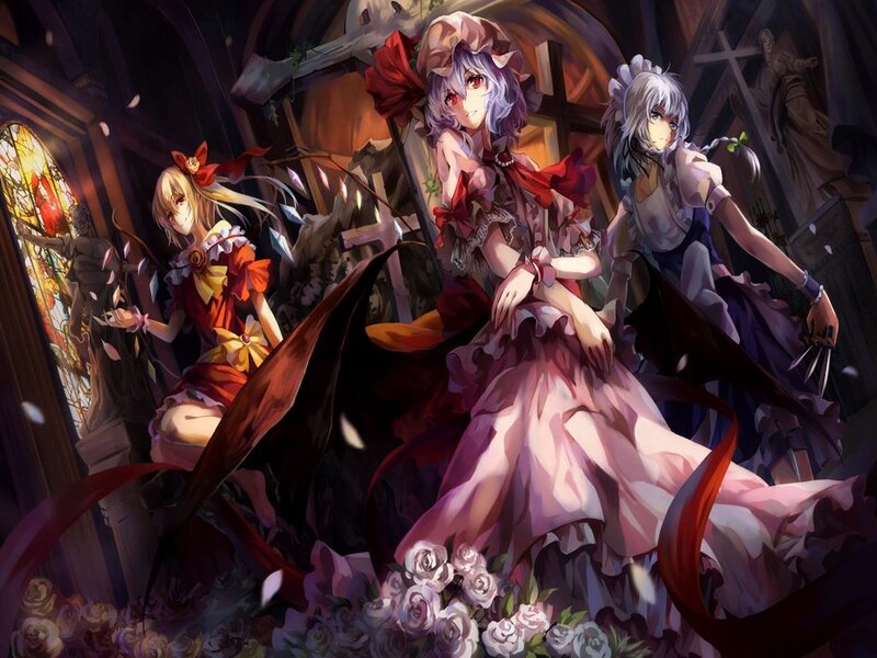 Three Girls in a Church