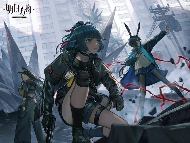Three Girls in a City — Gray
