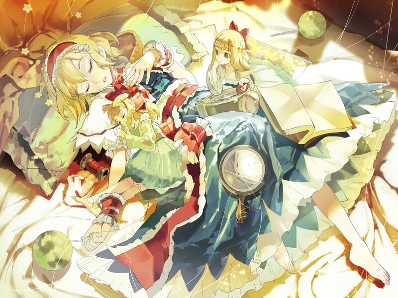 Three girls in a dreamy scene