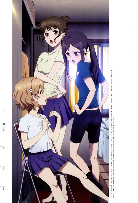 Three girls in a dressing room
