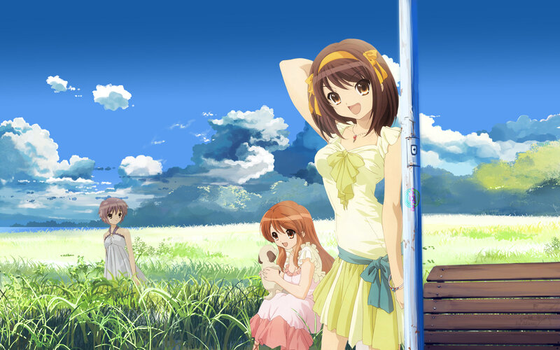 Three Girls in a Field — Blue, Serene