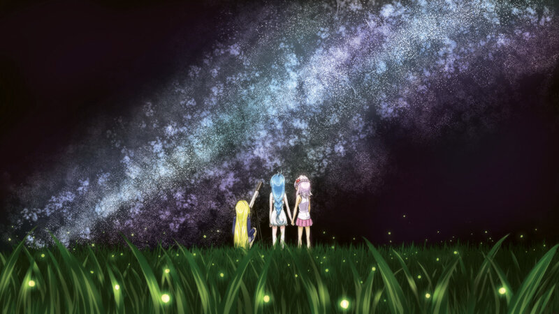 Three Girls in a Field — Green, Serene