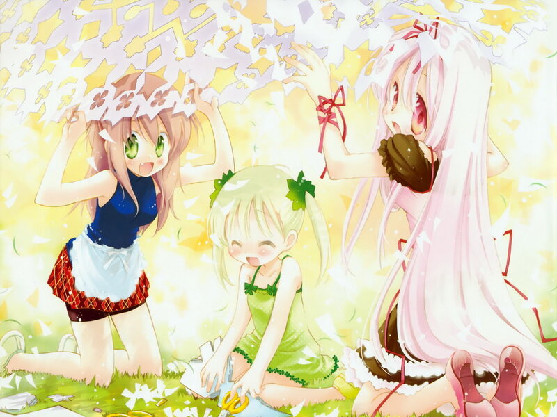 Three Girls in a Field — Yellow, Playful