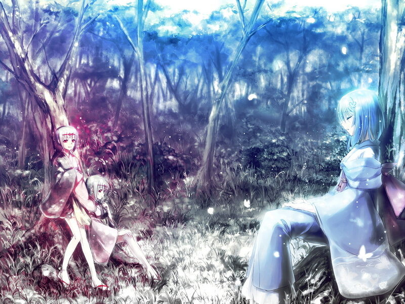 Three Girls in a Forest — Blue