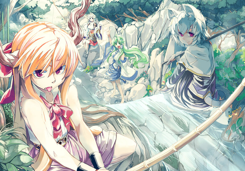 Three Girls in a Forest — Green, Serene