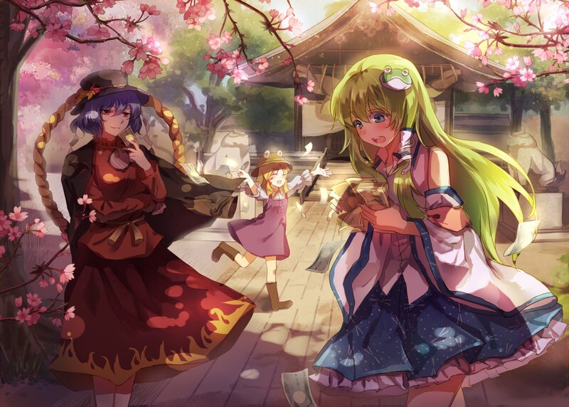 Three Girls in a Garden — Pink