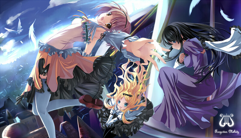 Three girls in a magical battle