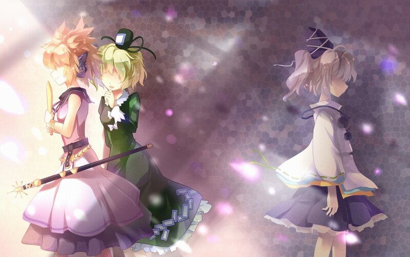 Three girls in a magical scene