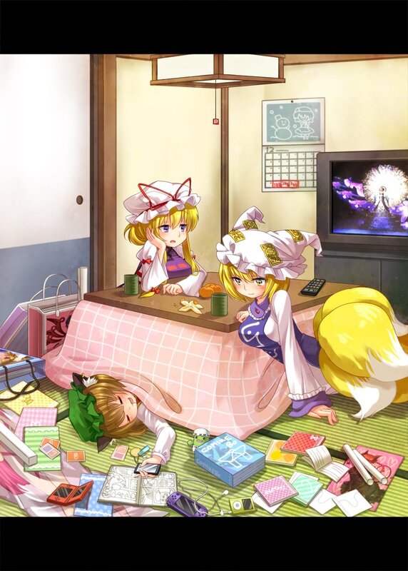 Three girls in a messy room