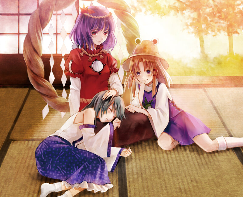 Three girls in a peaceful moment