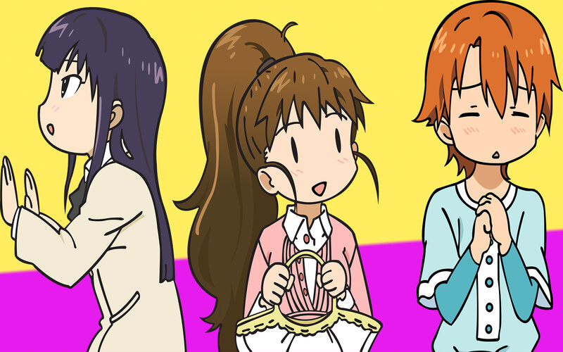 Three girls in a row