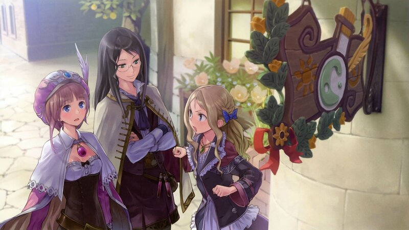 three girls in a village