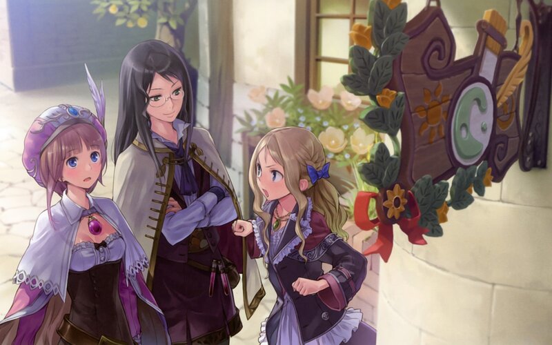 three girls in a village