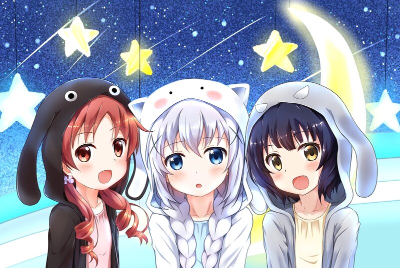 Three Girls in Animal Hoodies