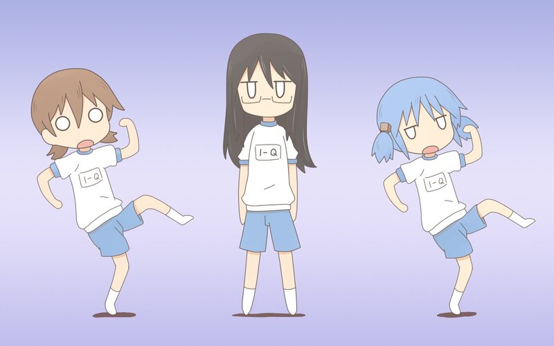 Three girls in athletic wear