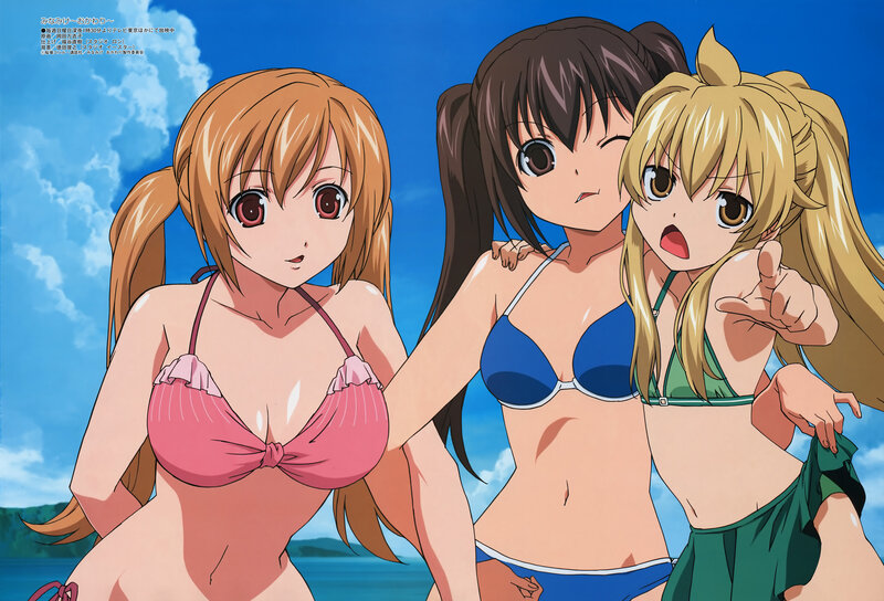 Three Girls in Bikinis — Blue, Bright
