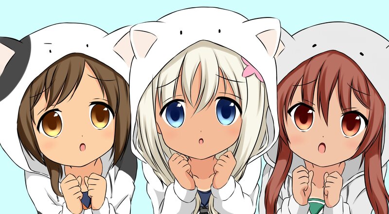 Three Girls in Cat Hats