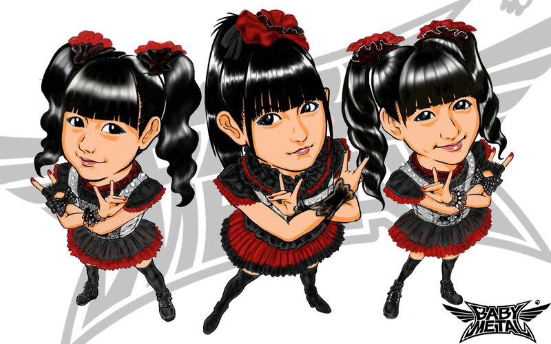Three Girls in Costumes — Black