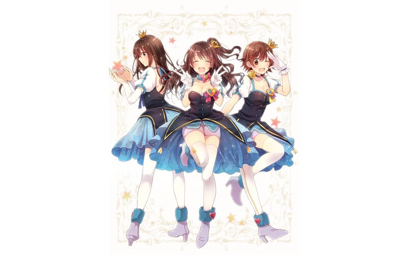 Three Girls in Costumes — Blue