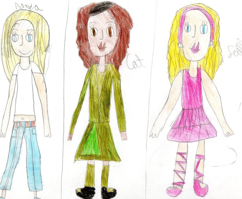 Three Girls in Drawings