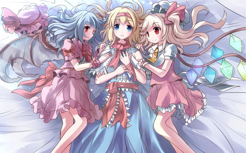 Three Girls in Dresses — Blue, Whimsical