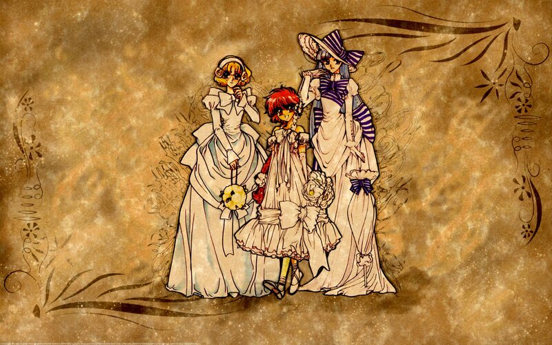 Three Girls in Dresses — Brown