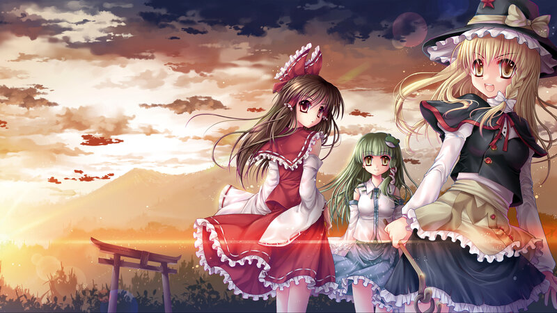 Three Girls in Dresses — Orange