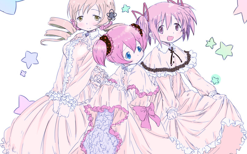 Three Girls in Dresses — Pink