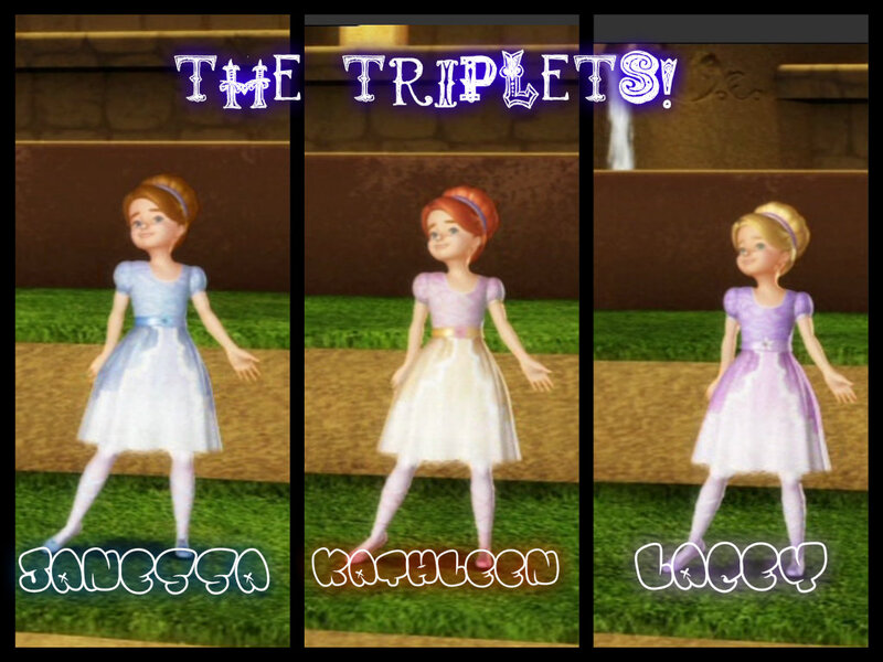 Three Girls in Dresses — Purple