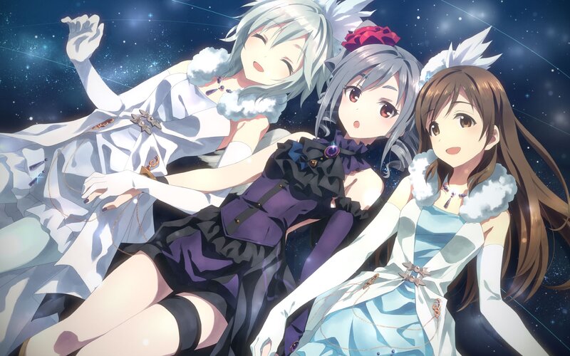 Three Girls in Dresses — White, Dreamy