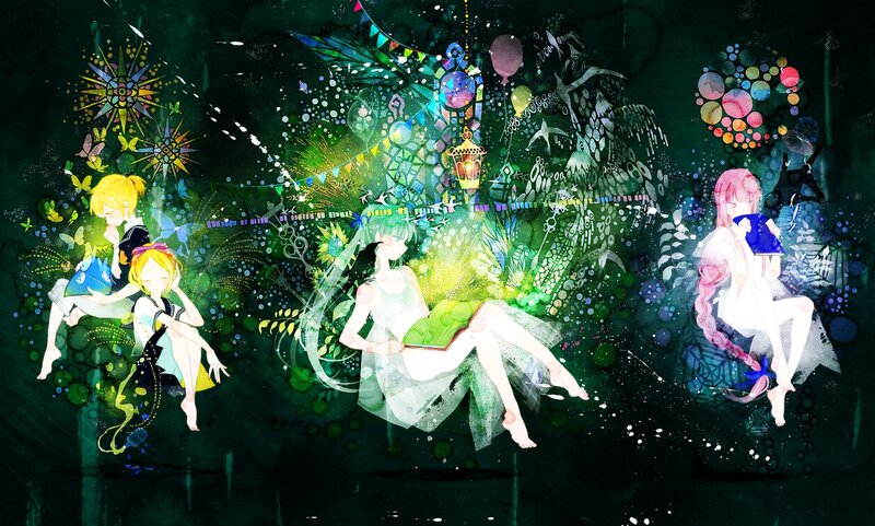 Three Girls in Fantasy Scene