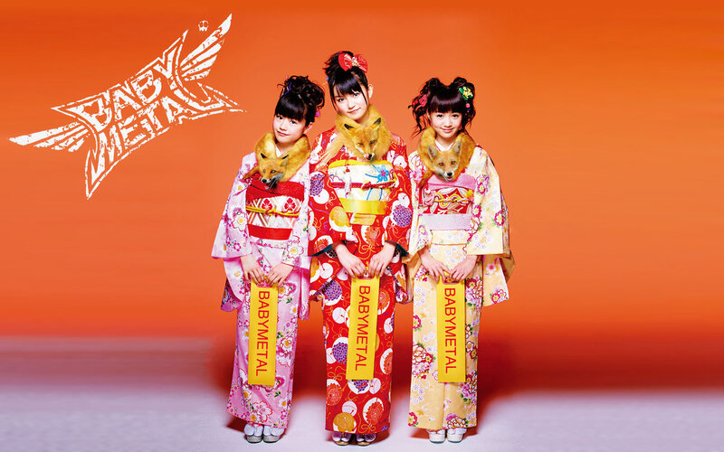 Three Girls in Kimonos — Orange