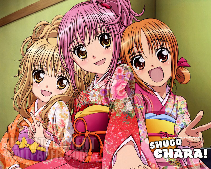 Three Girls in Kimonos — Pink, Cheerful