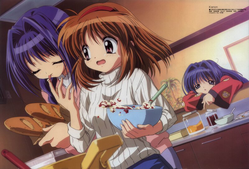 Three Girls in Kitchen — Brown